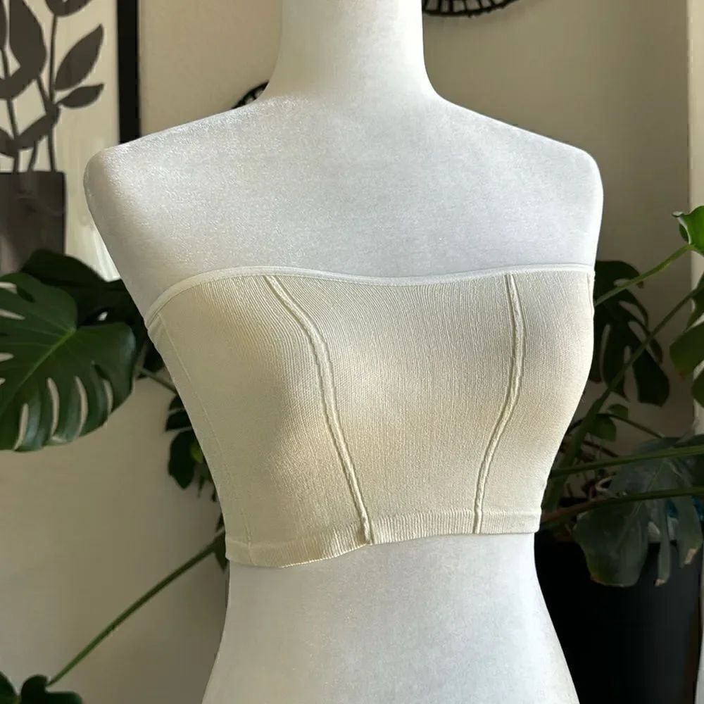 NWOT Free People Corset Bra Tub Top Layering Intimately Neutral Earth Tone Chic